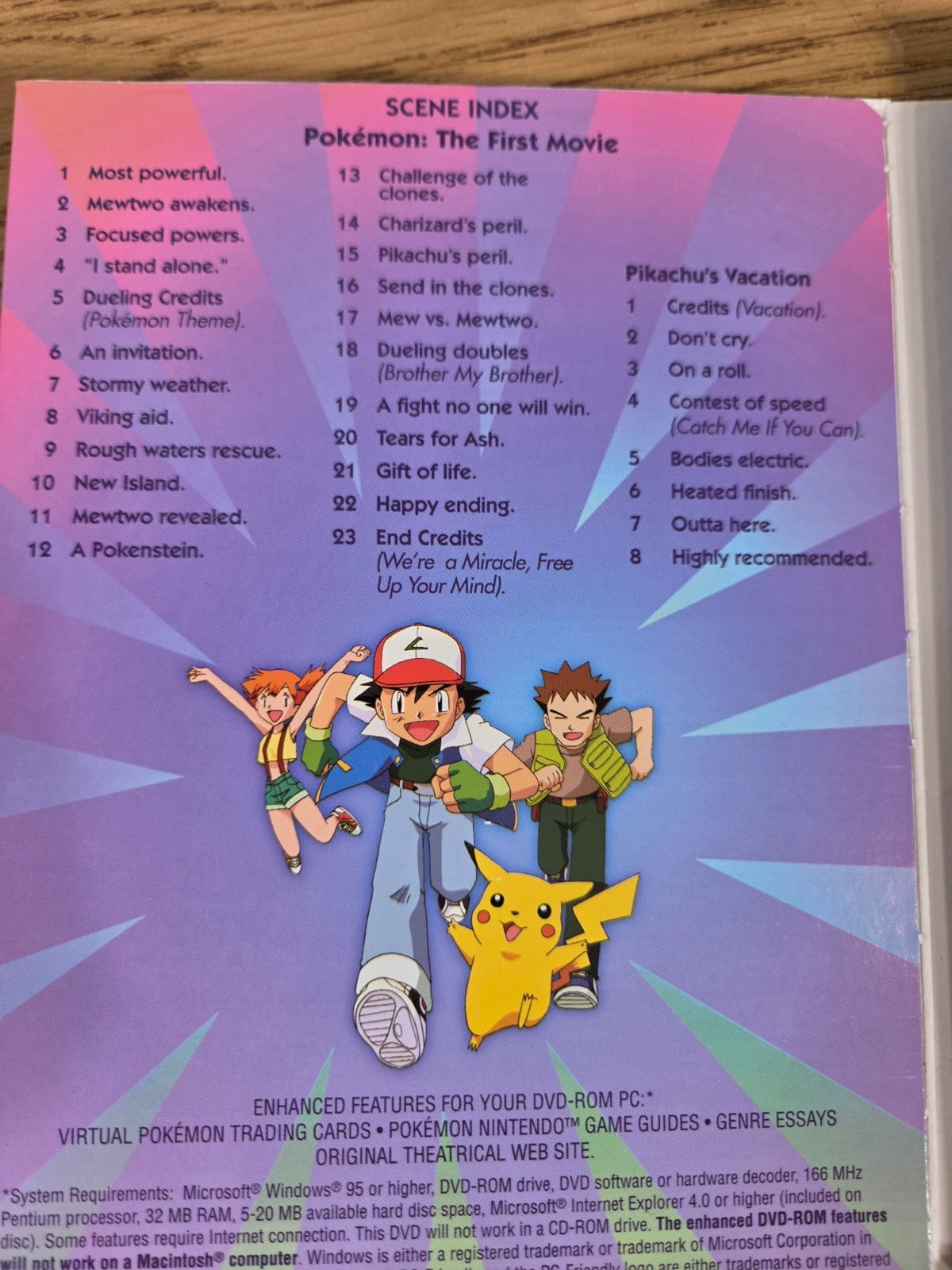 Pokemon:The First Movie DVD 150 The Pokemon Match Of All Times 151 Mewtwo Vs Mew