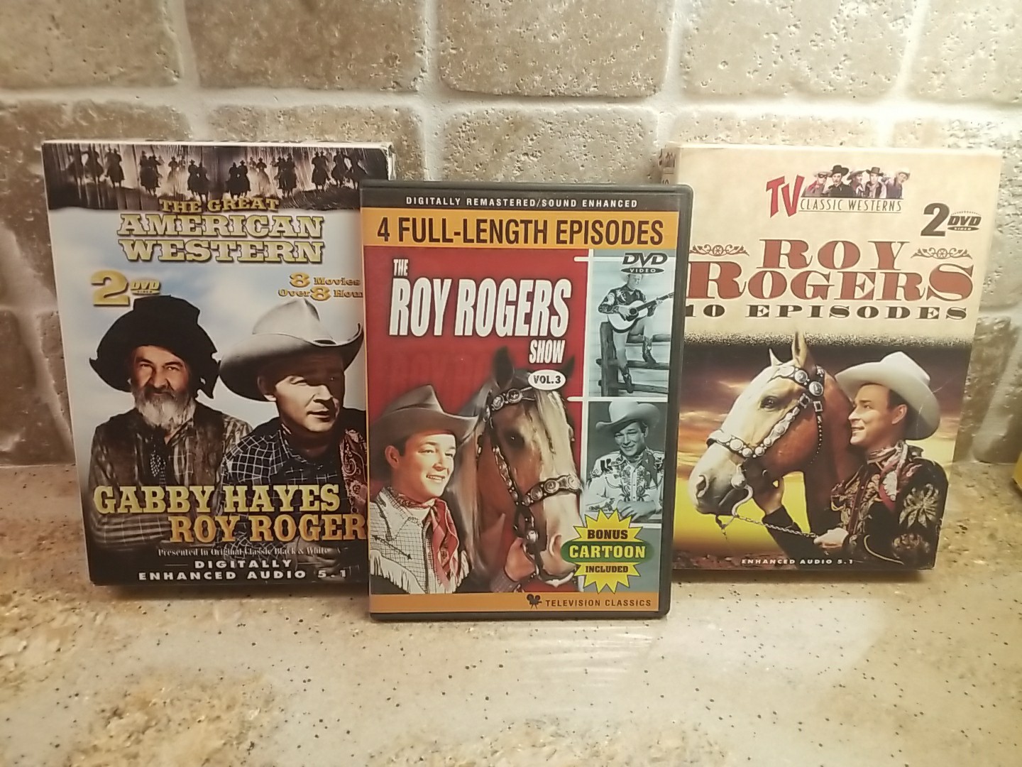 3 ROY ROGERS with Gabby Hayes American Western Movies DVD lot