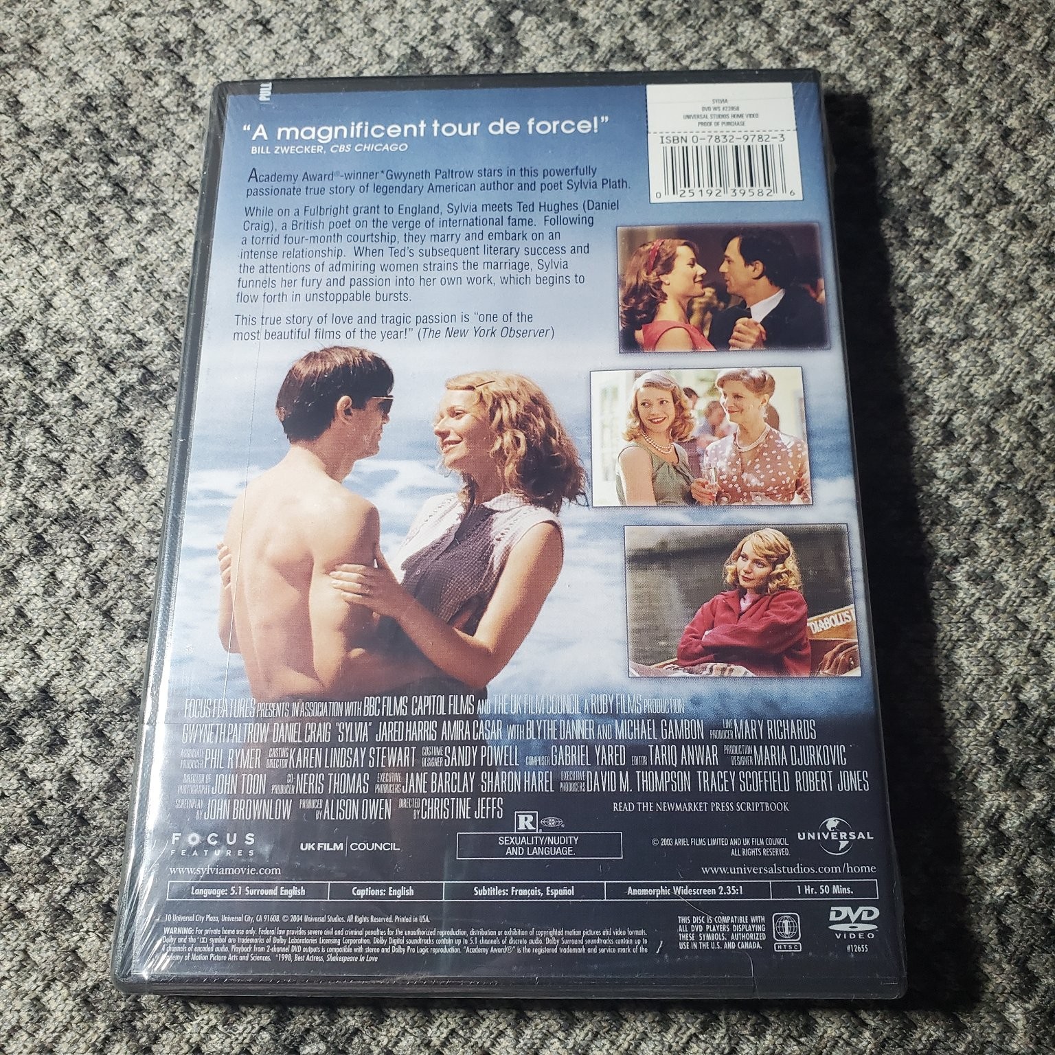 Sylvia DVD 2003 Gwyneth Paltrow Daniel Craig Focus Features