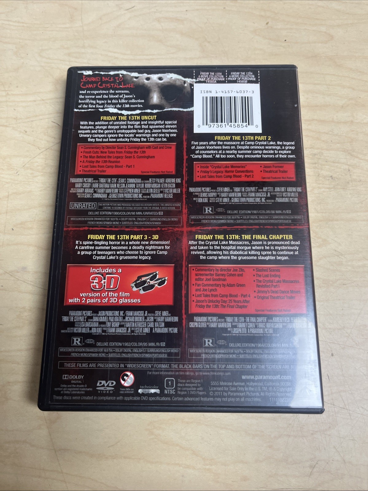 Friday the 13th 8-Movie Collection DVD *Missing Part 2*