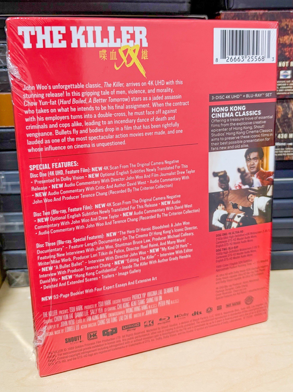 THE KILLER 4K UHD John Woo Shout Factory blu ray BRAND NEW SEALED Chow Yun-Fat!