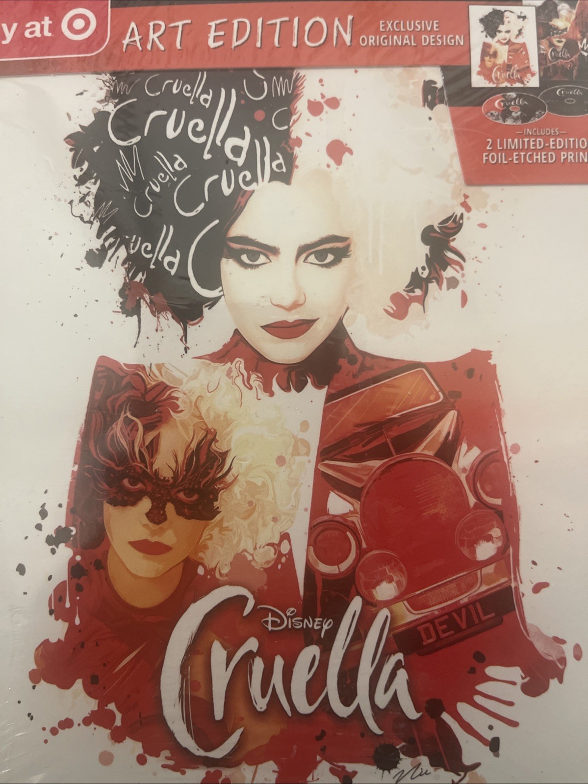 NEW Cruella Target Exclusive – Art Edition (4K UHD + Blu-Ray + Digital)