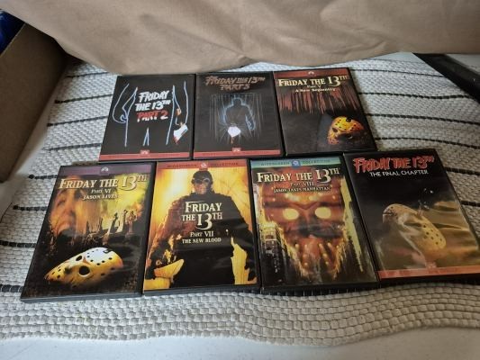 FRIDAY THE 13TH LOT OF 7 PART 2, 3, 5, 6, 7 ,8 FINAL CHAPTER SLIGHTLY USED