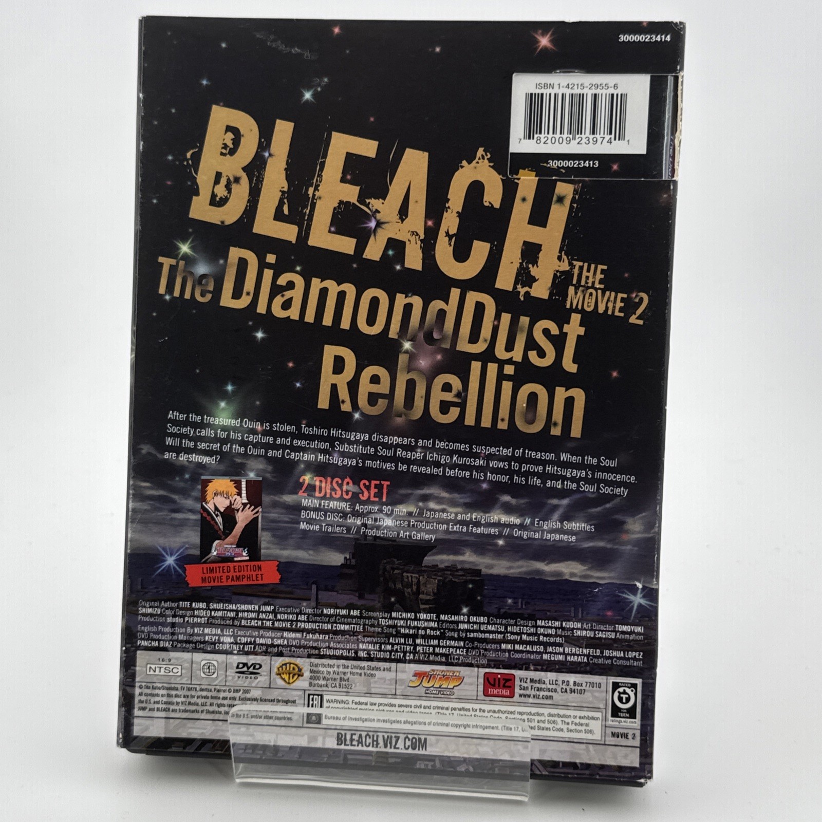 Bleach the Movie 2: The Diamond Dust Rebellion DVD Shonen Jump Viz 2 Disc Set