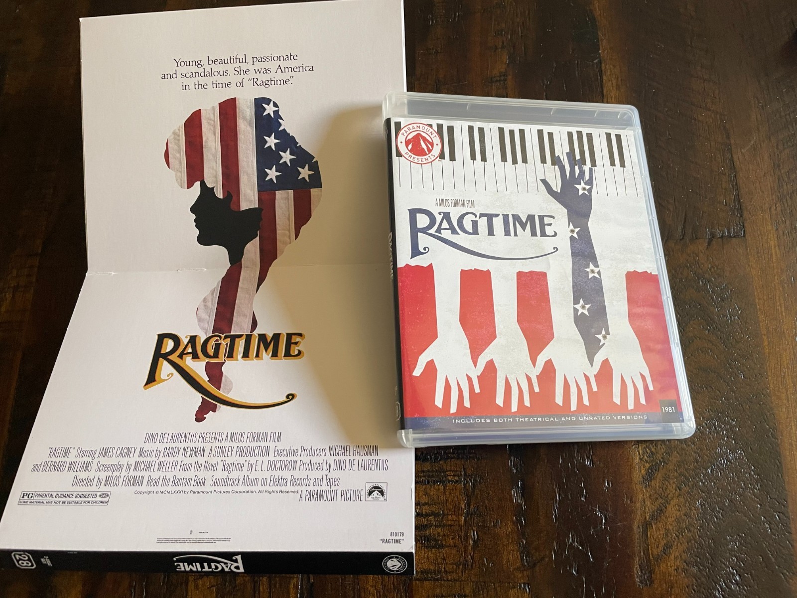 Ragtime MILOS FORMAN Blu-Ray PARAMOUNT PRESENTS #28 OOP Slipcover, Digital Code