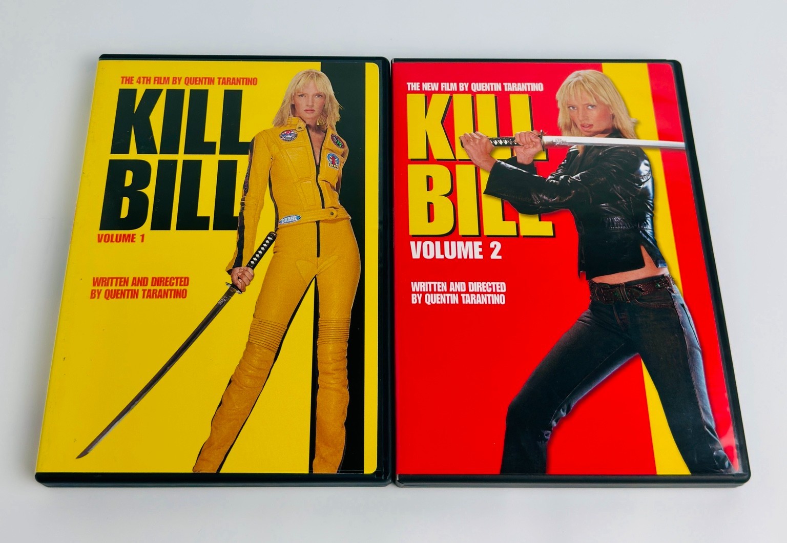 Kill Bill Vol. 1 & 2 DVDs + Original Soundtrack CDs Quentin Tarantino Bundle