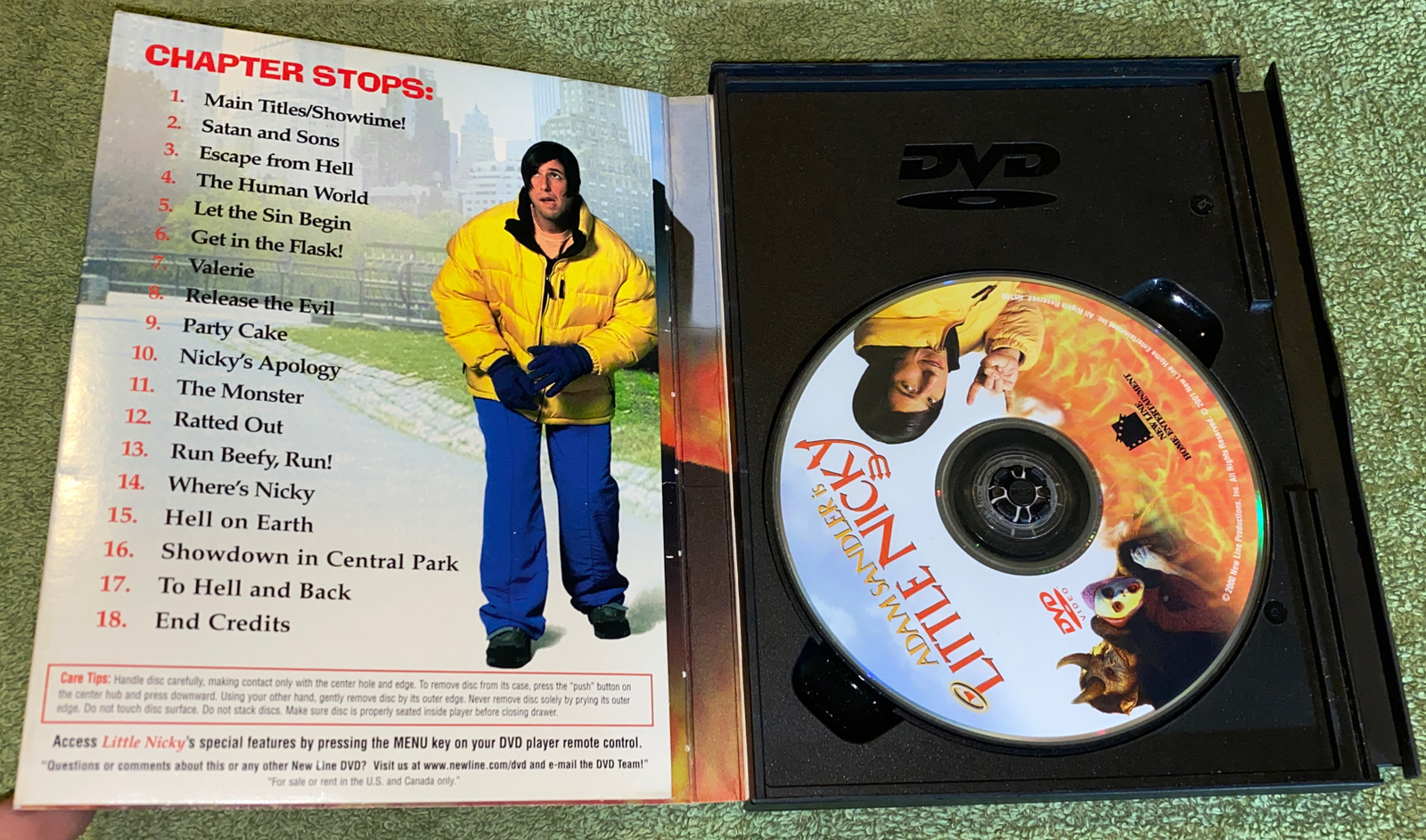 Little Nicky (2001) DVD – Adam Sandler, Patricia Arquette, Original Snapper Case