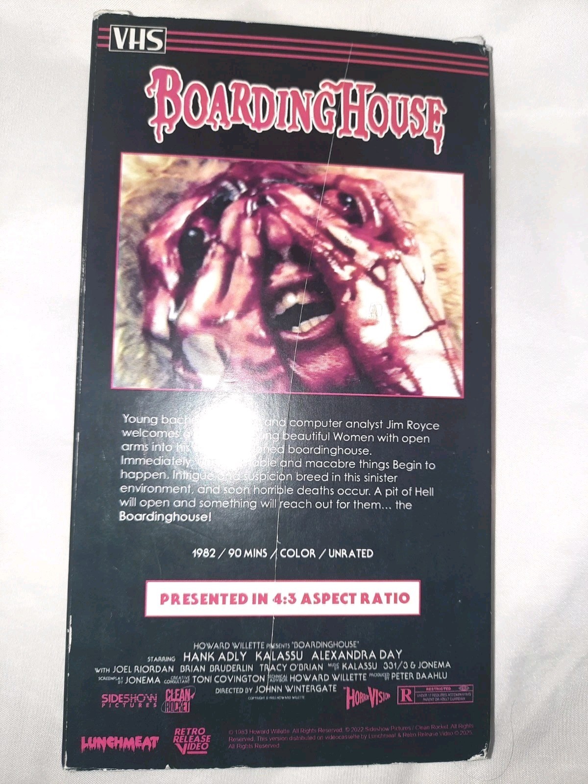 Boarding House VHS Lunchmeat Retro Release Video 1983 Rare HTF Horror 4:3 Ratio