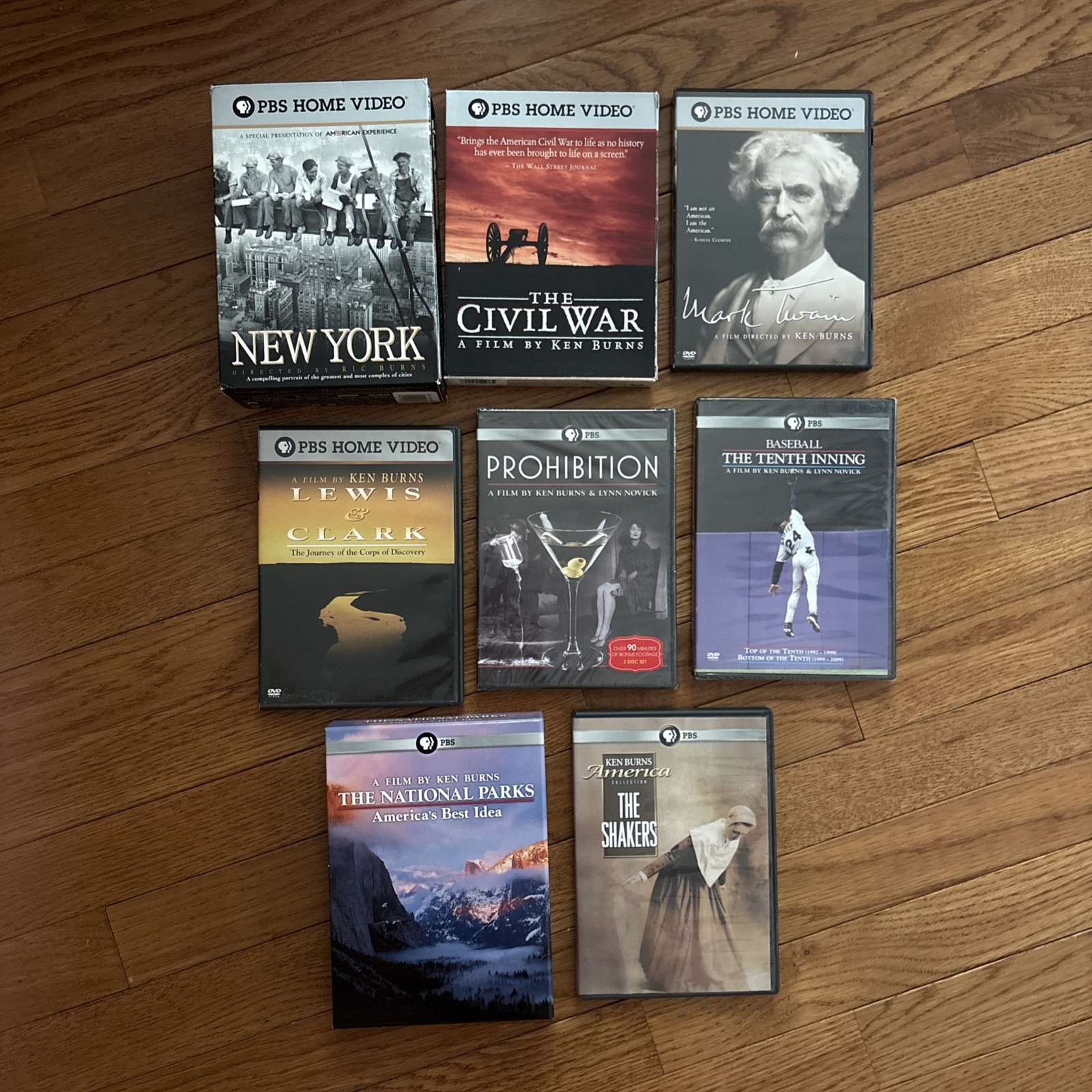Lot of 8 Ken Burns DVD ( DVD, 28 DVD total )