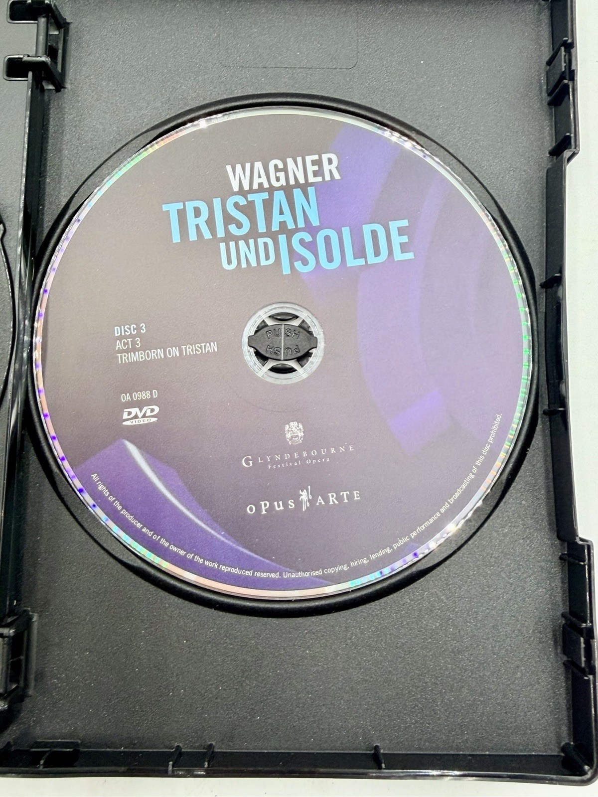 TRISTAN UND ISOLDE WAGNER 3 DVD SET WITH BOOKLET OPERA VGC
