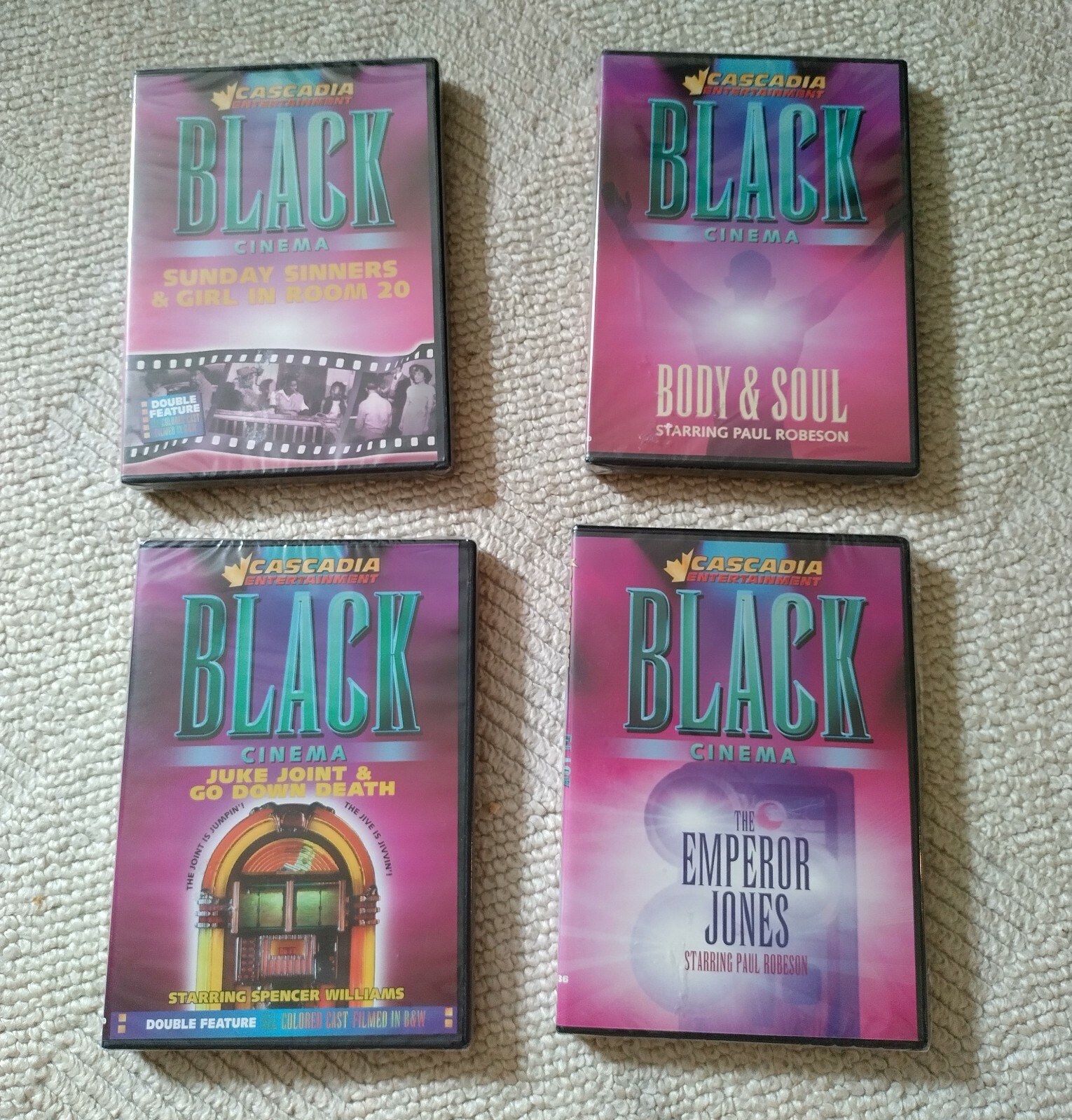Cascadia Entertainment Black Cinema Lot of Four DVDs