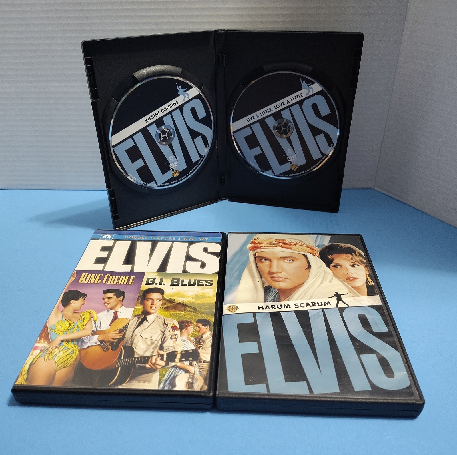 Lot Of 5 Elvis Movies DVDs King Creole, G.I Blues, Harum Scarum, Kissin Cousins,