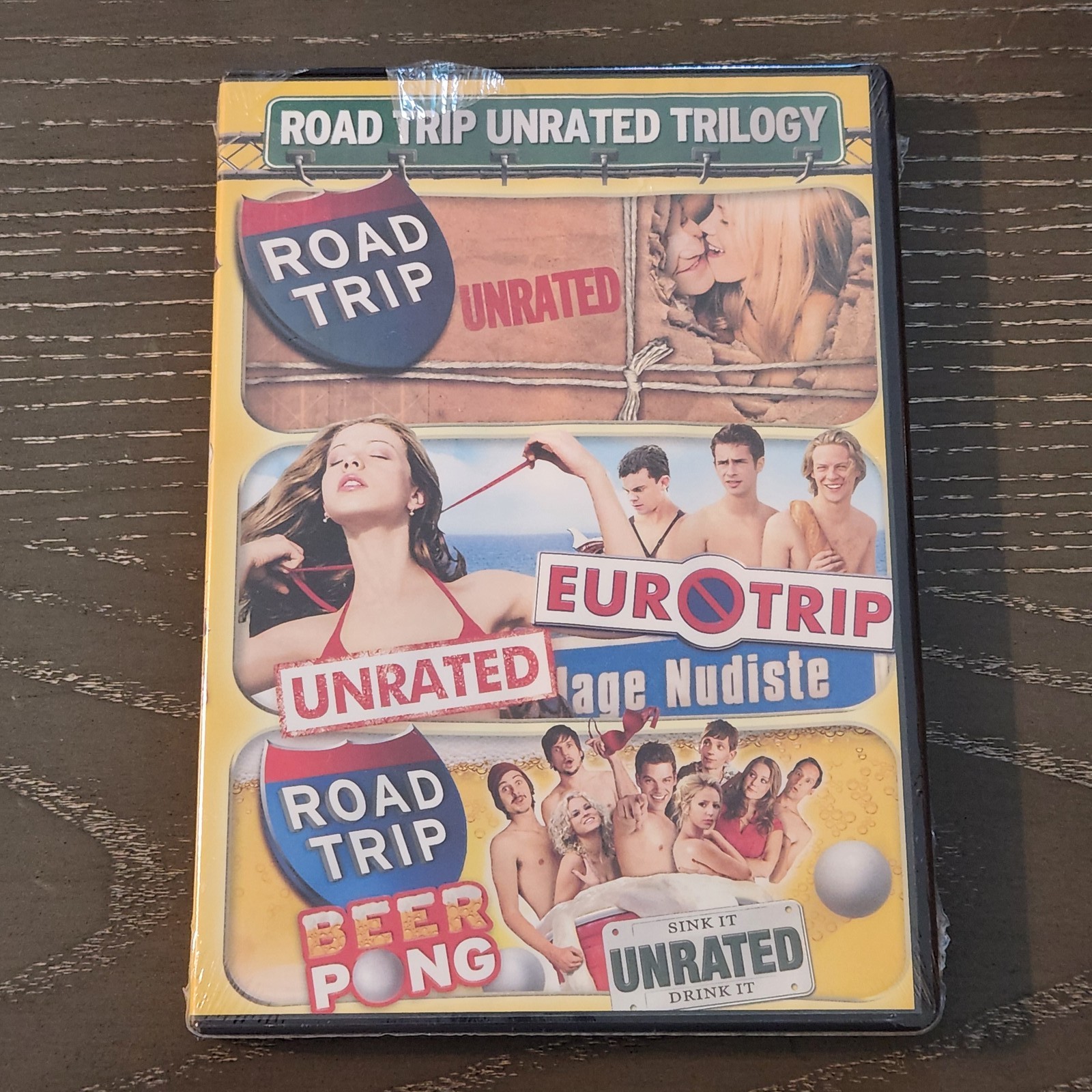 Road Trip Unrated Trilogy Road Trip EuroTrip Beer Pong (DVD, 2000-2009) New