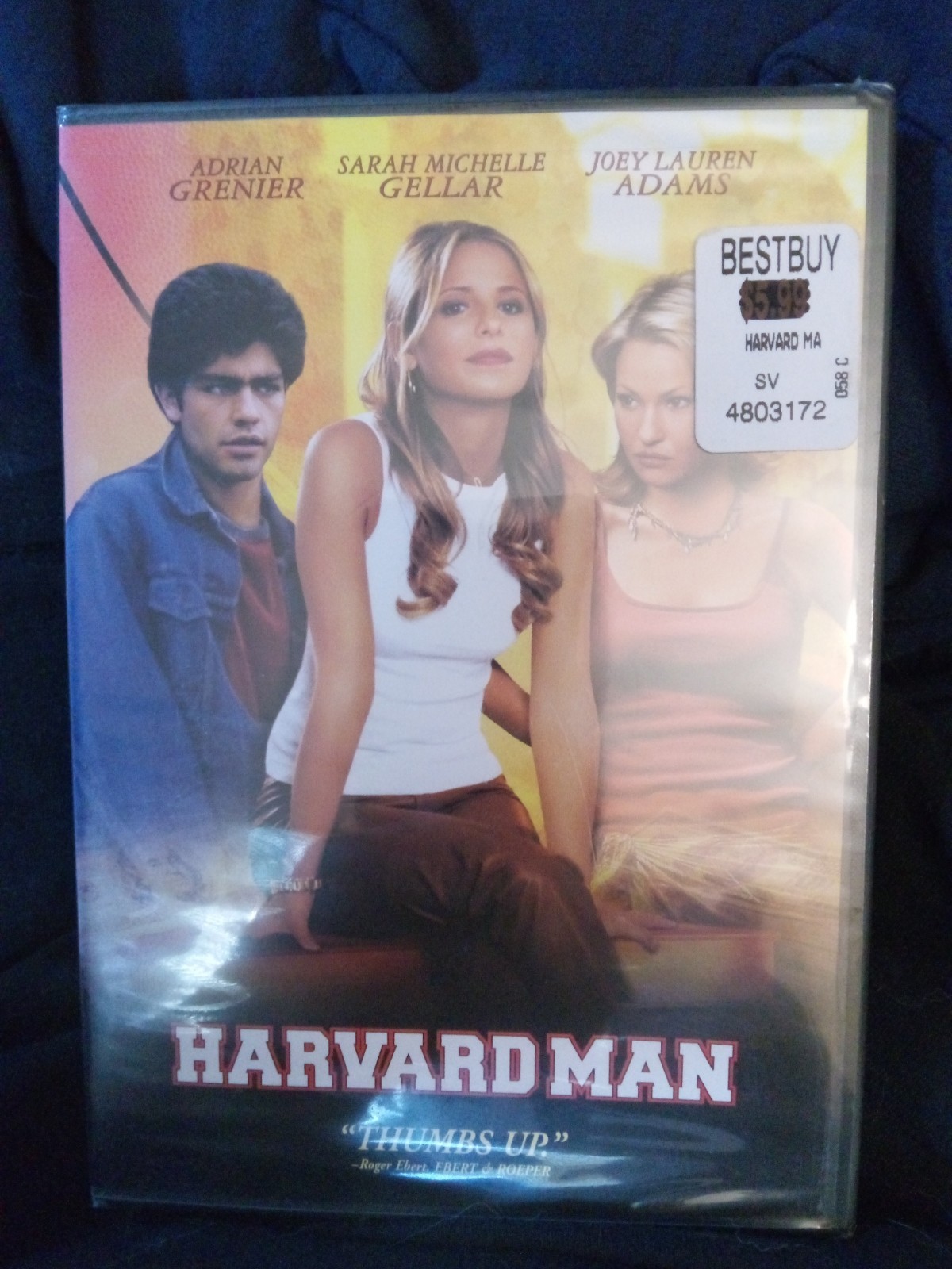 New & Sealed Harvard Man DVD 2002 FS Sarah Michelle Gellar/Adrian Grenier
