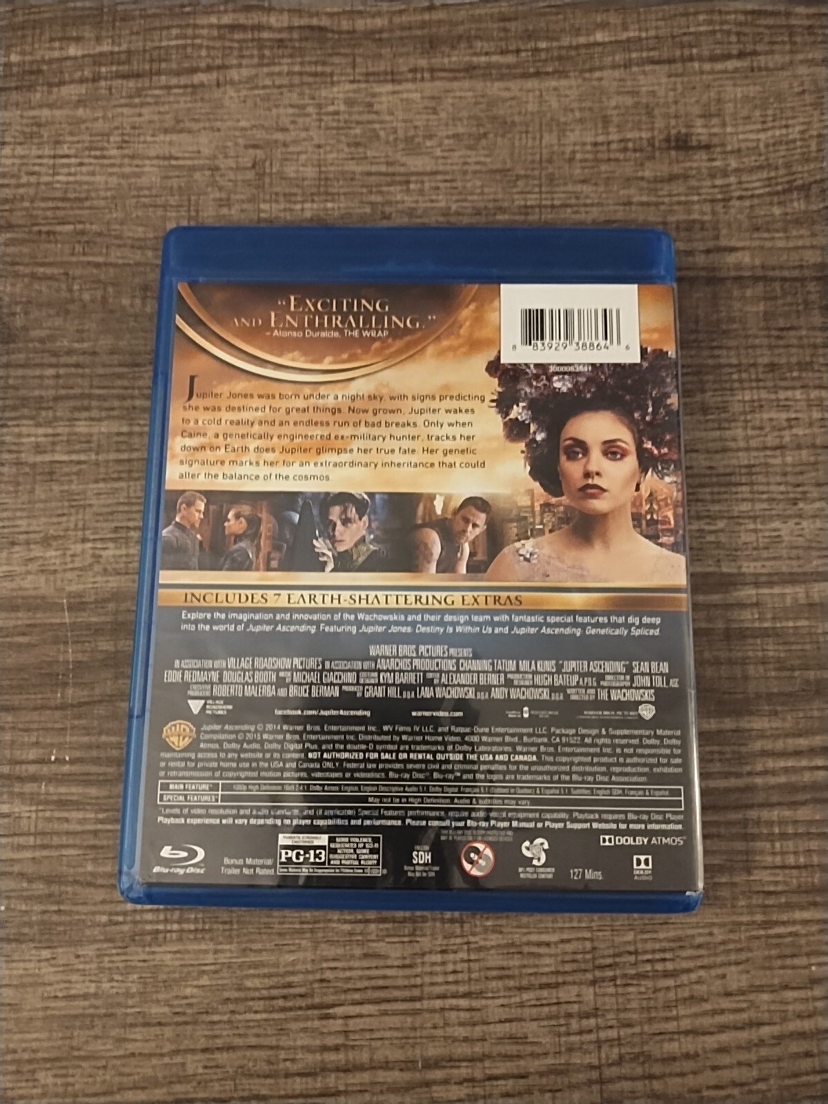 Jupiter Ascending Blu-ray Mila Kunis NEW