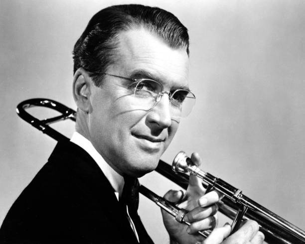 James Stewart as Glenn Miller in a promotional portrait for The Gl- Old Photo
