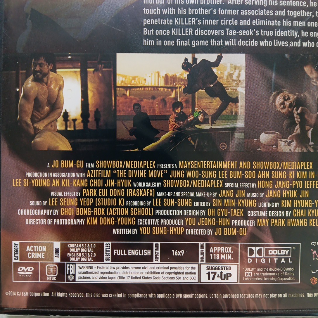 The Divine Move DVD (2014 Movie) Jung Woo-sung Korean Action Thriller NEW Sealed