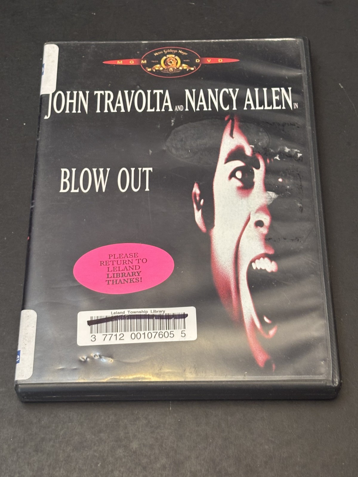 Blow Out DVD John Travolta Nancy Allen MGM Thriller Movie Ex-Library