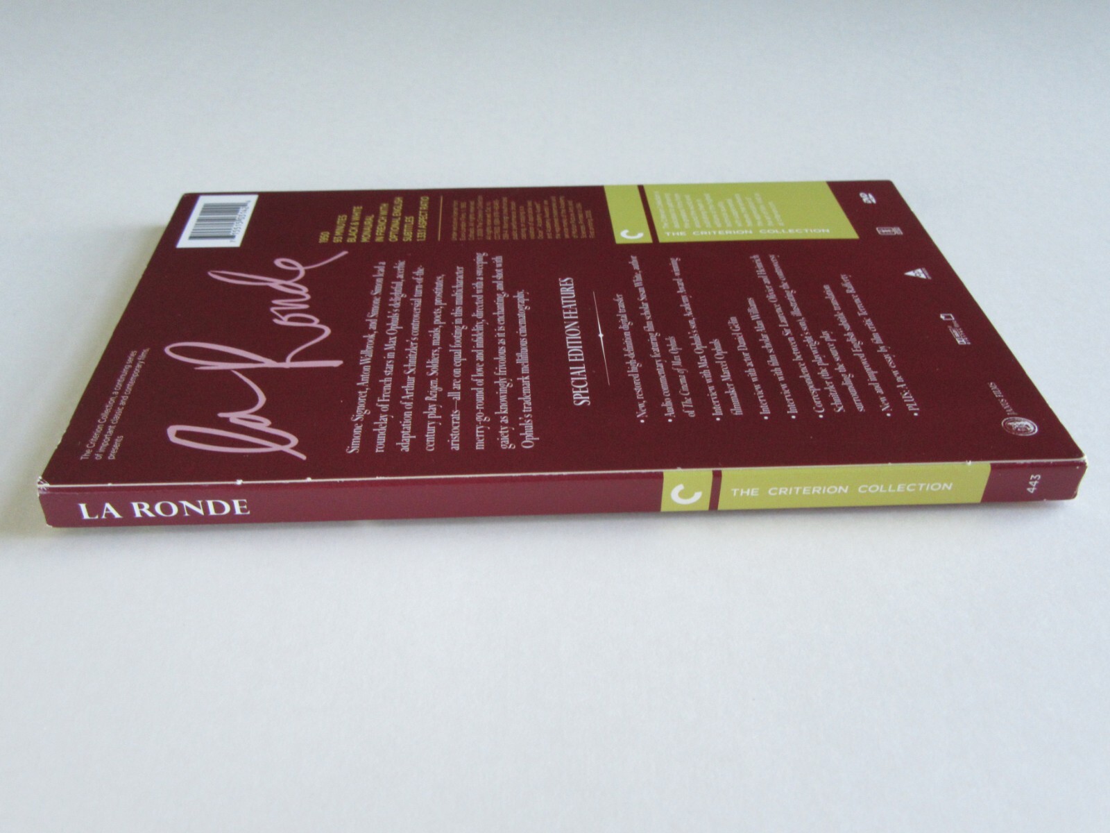 LA RONDE (DVD, Criterion Collection) Max Ophuls, Simone Signoret PRISTINE!