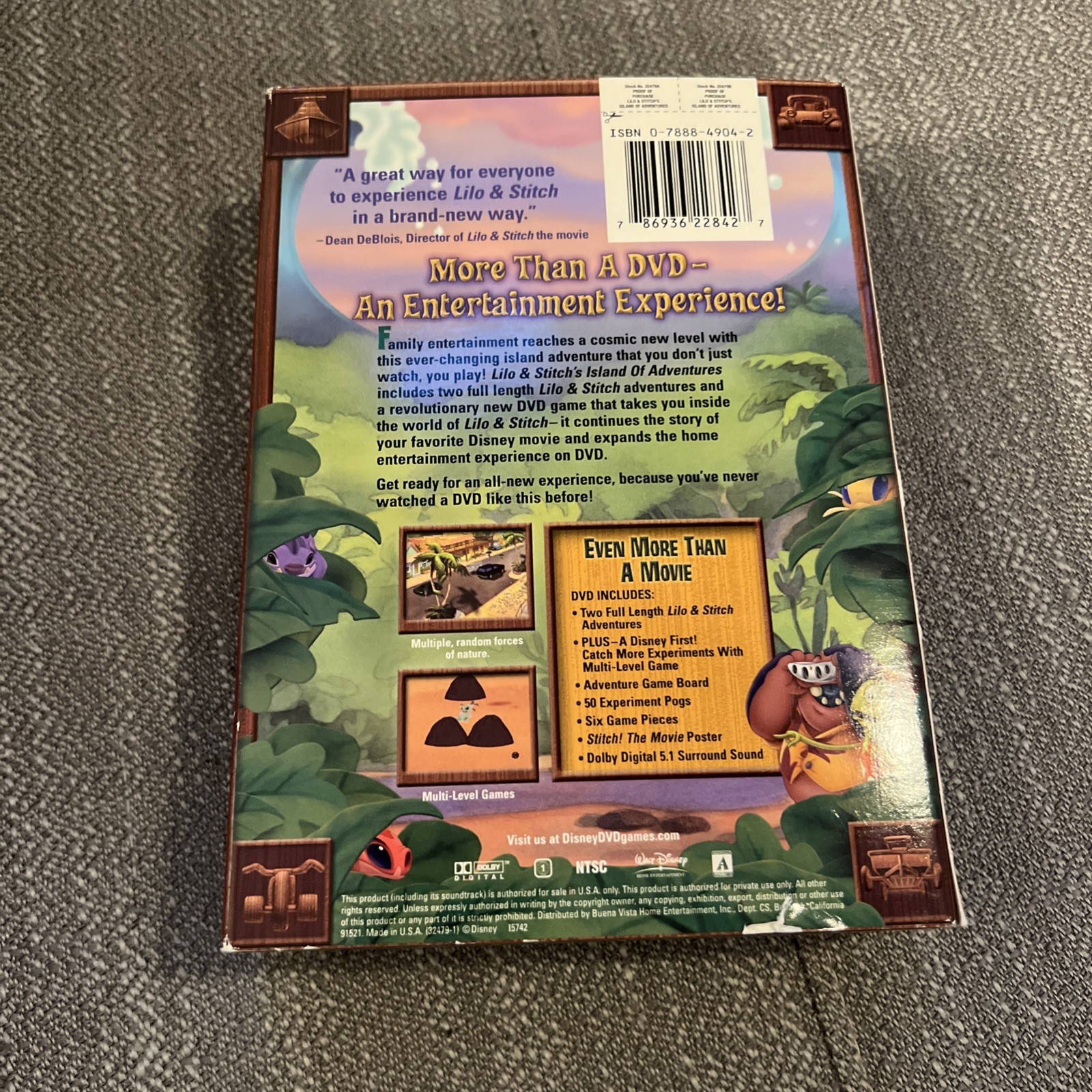 Lilo & Stitch’s Island of Adventures: Disney DVD Adventure Game 2003 DVD & Game