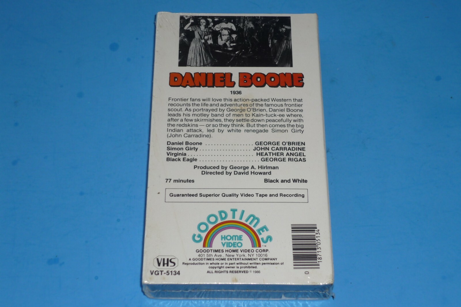 “DANIEL BOONE” – GEORGE O’BRIEN / JOHN CARRADINE – GOODTIMES – VHS – SEALED