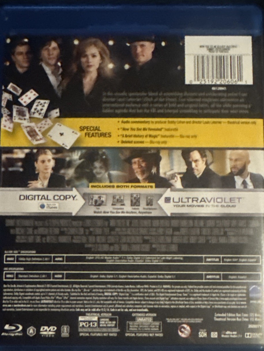 Now You See Me [Blu-ray] Pre Owned-Free Shipping
