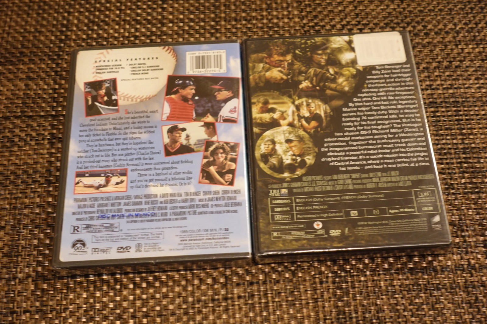 Lot of 2 Brand New Tom Berenger DVD’s : Major League + Sniper