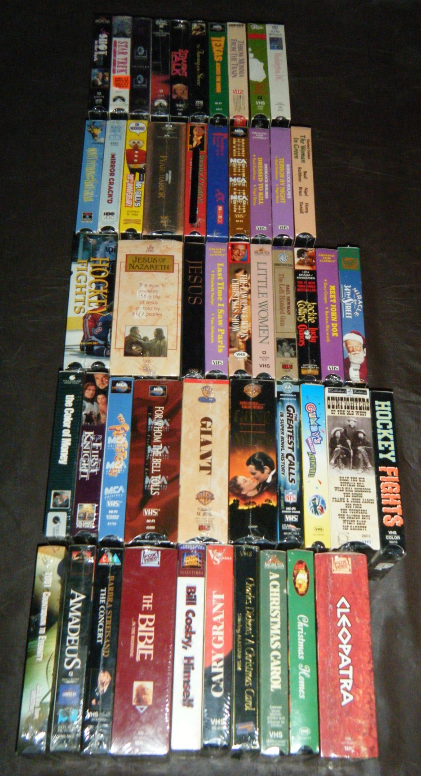 VHS Lot of 50 New Factory Sealed Assorted Titles/Movies (60 Video Cassettes)!