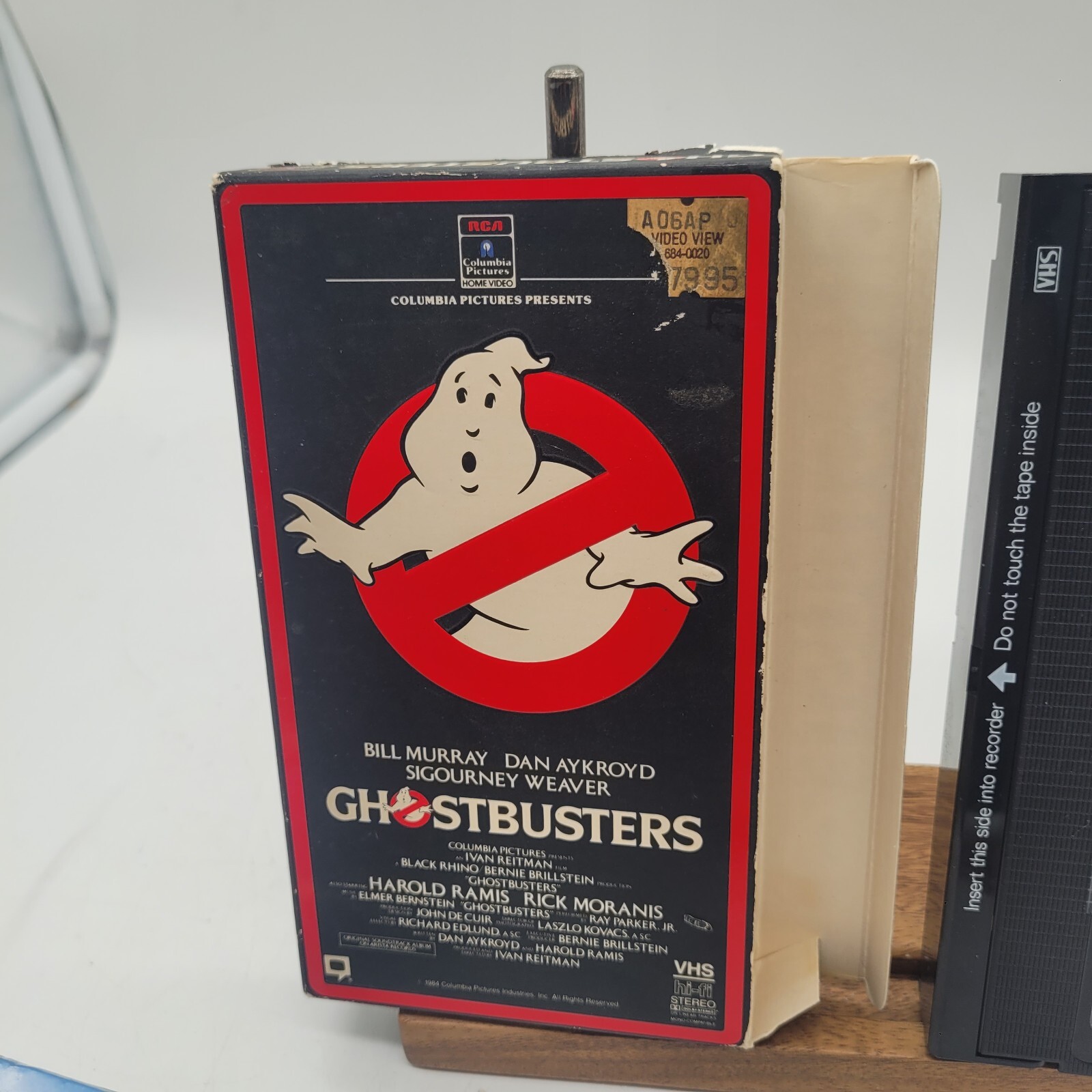 Ghostbusters VHS Side Load Box Cover Red Border Slipcase Rare VCR Tape 1980s