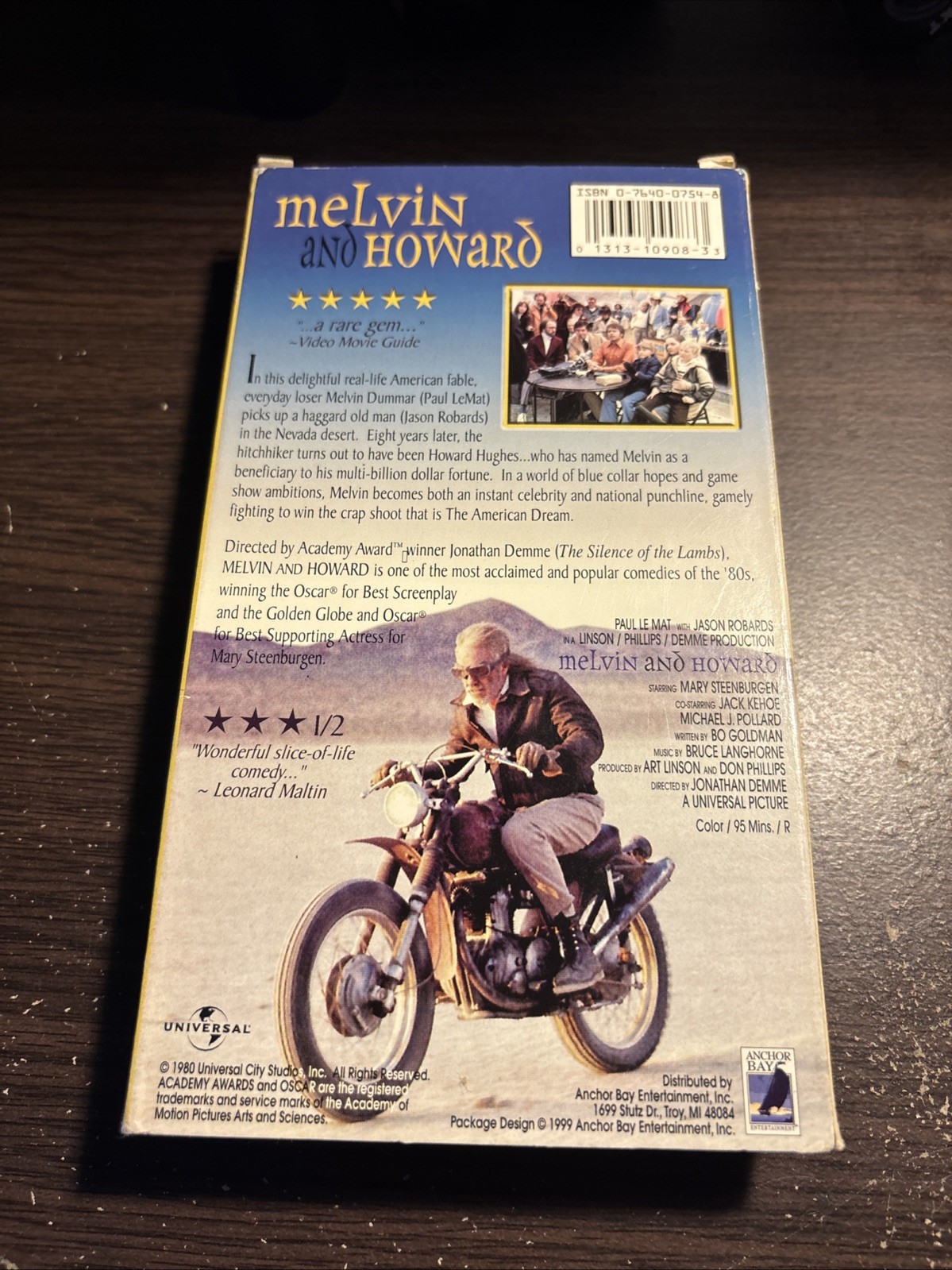 Melvin And Howard (1980) VHS – Paul Le Mat, Jason Robards, Mary Steenburgen