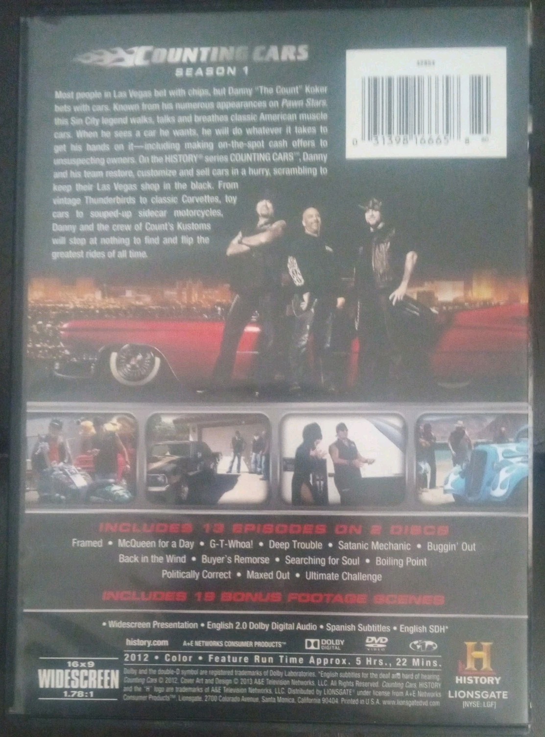 Counting Cars Season 1 – 2 DVDs (History Channel Lionsgate 2012) W/Slipcover