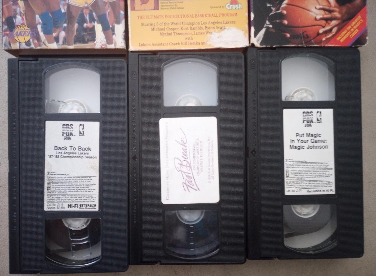 1988 1989 LA Lakers Basketball VHS Lot Back To Back Fast Break Magic Johnson NBA