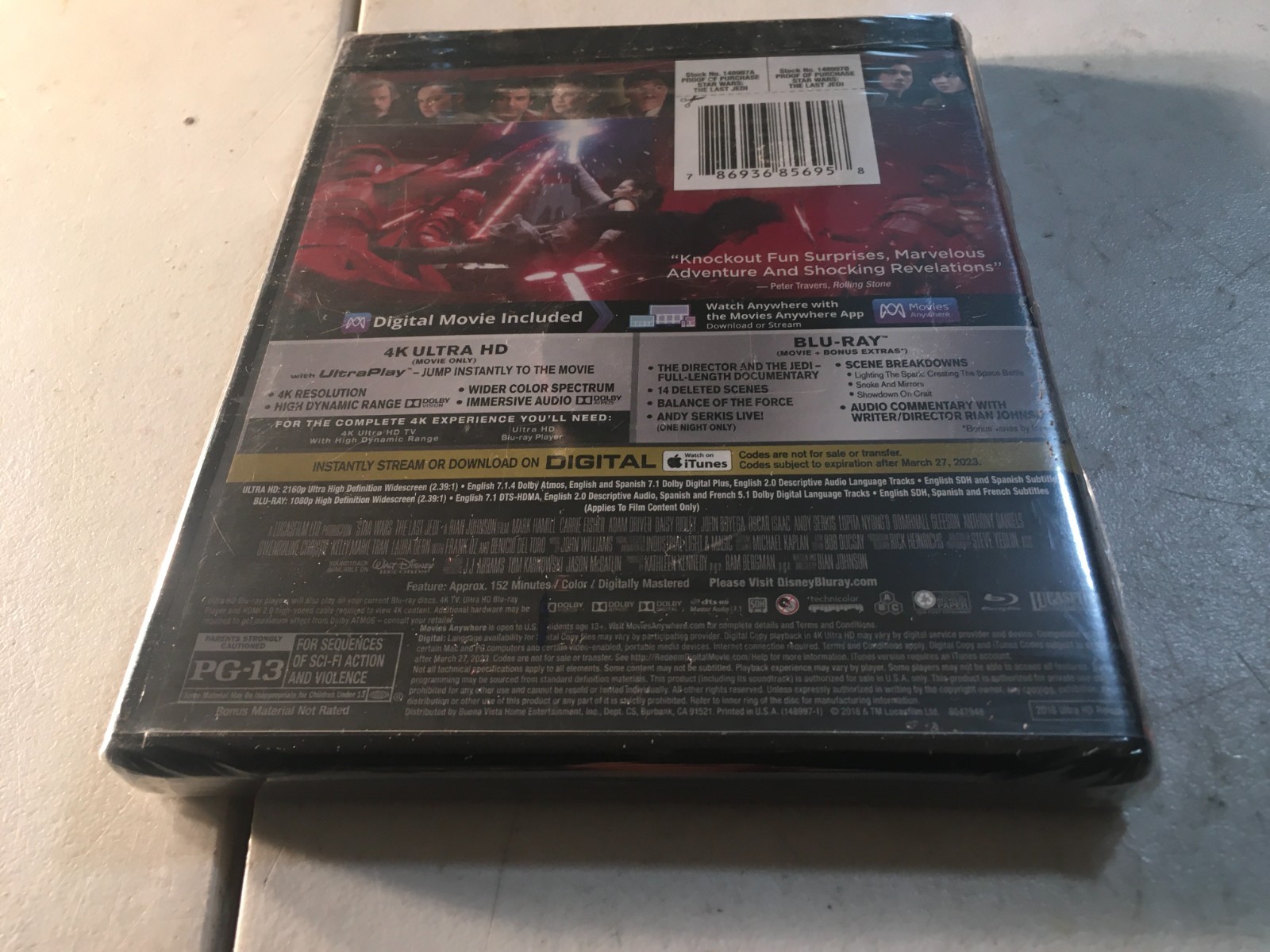 Star Wars The Last Jedi Ultimate Collector’s Edition 4k Ultra HD Brand New