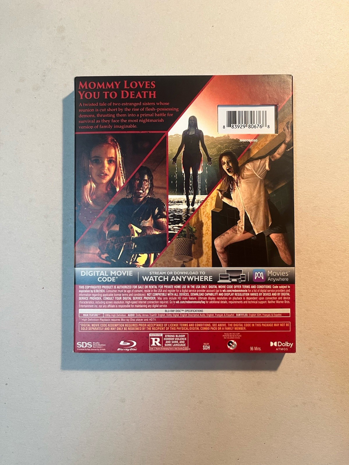 Evil Dead Rise Blu-ray & DVD With Slipcover