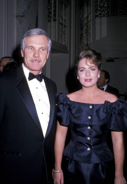 Ted Turner and date during International Radio & Television – 1989 Old Photo 1