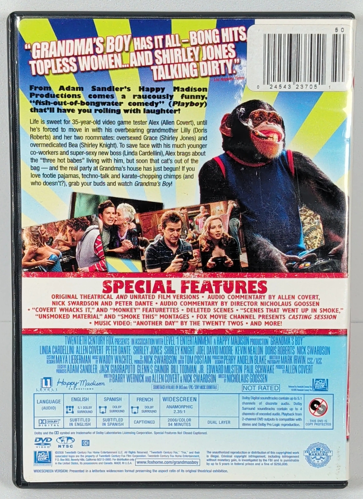 Grandmas Boy (2006) DVD Allen Covert Free Shipping
