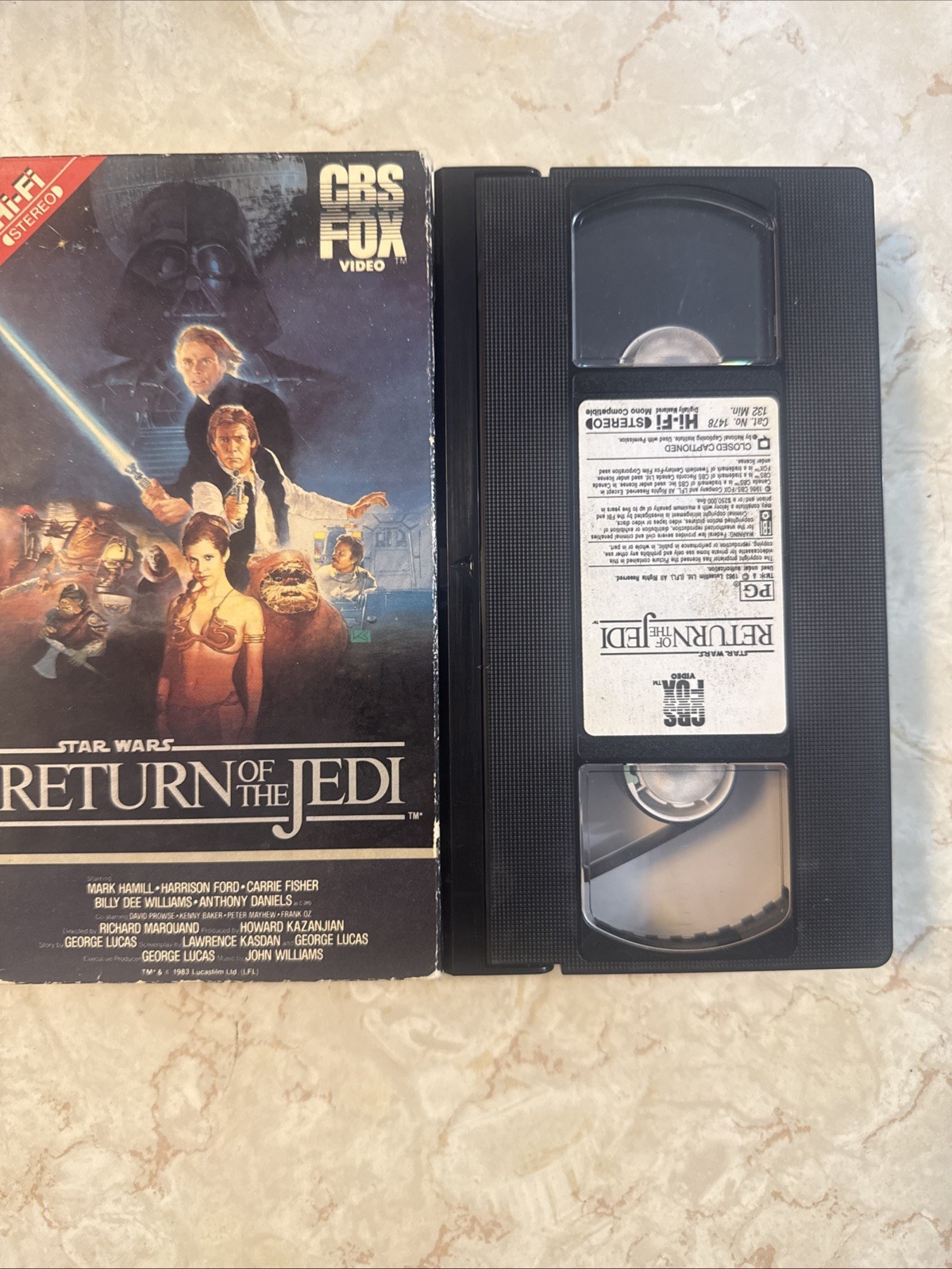 Return of the Jedi (VHS, 1986) | CBS/Fox Hi-Fi Stereo | Star Wars