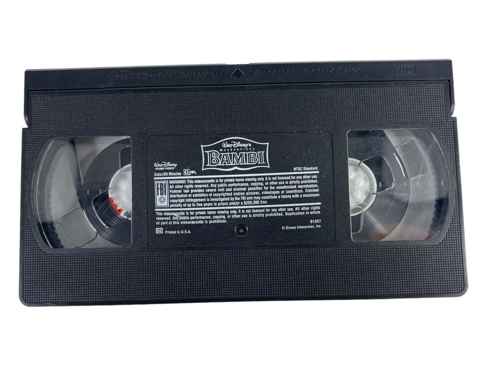 VHS Disney’s Bambi 55th Anniversary Fully Restored Limited Edition Approx 69 Min