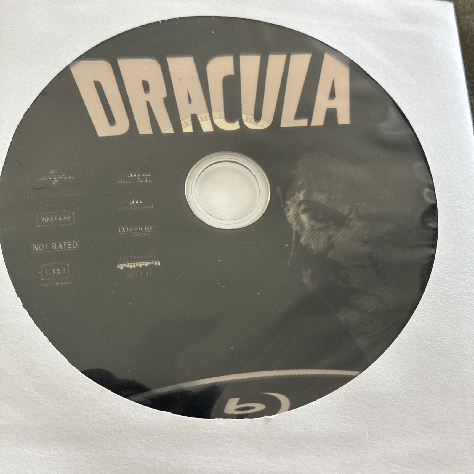 Dracula – 1931 – Bluray – Disc Only. Read Description.