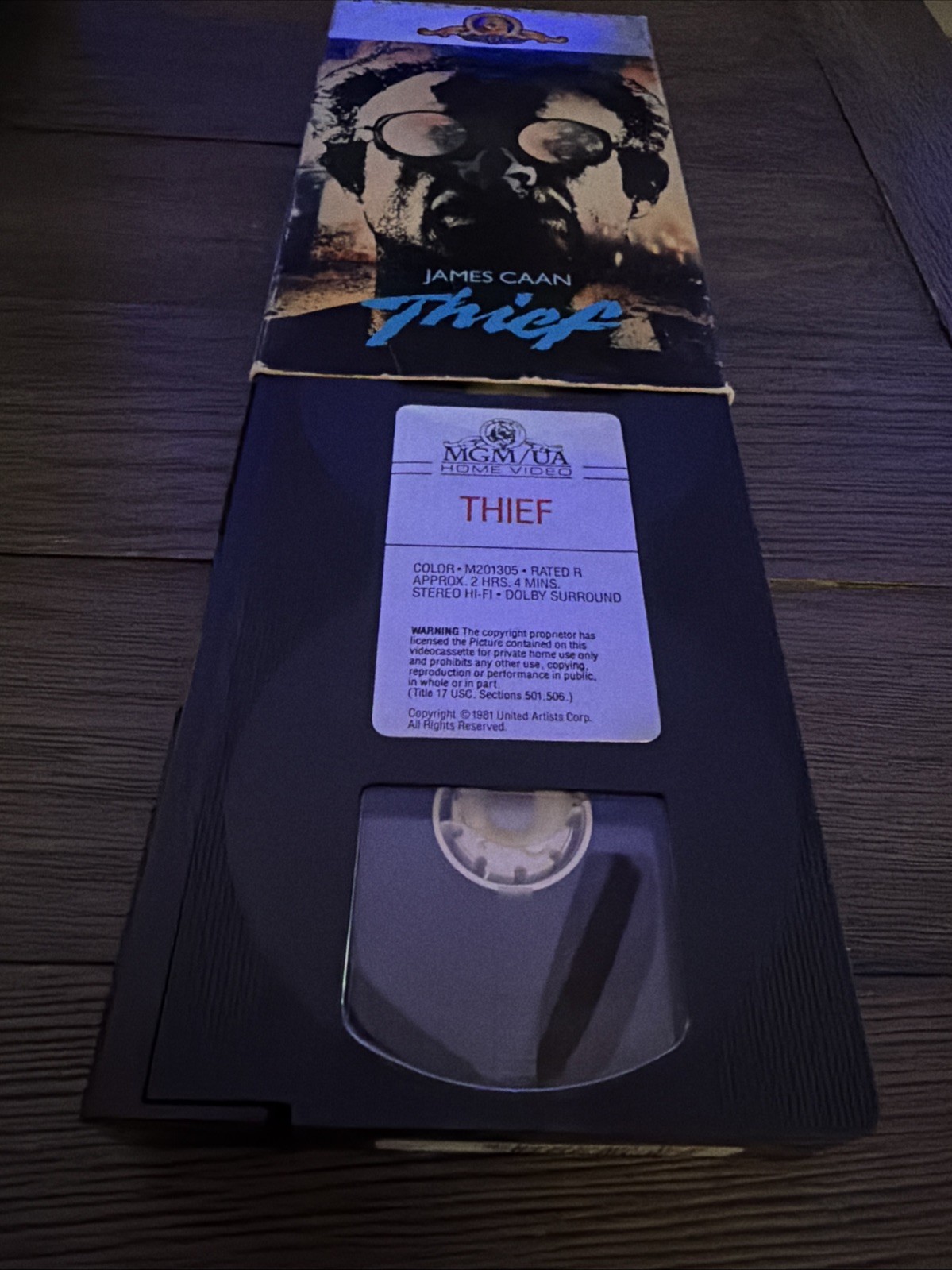Michael Mann Thief VHS James Caan Tuesday Weld 1988 MGM Movie