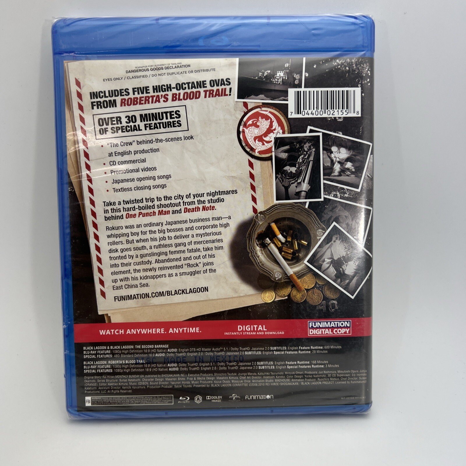 Black Lagoon Complete Anime Collection Blu-ray Roberta’s Blood Trail OVA RARE