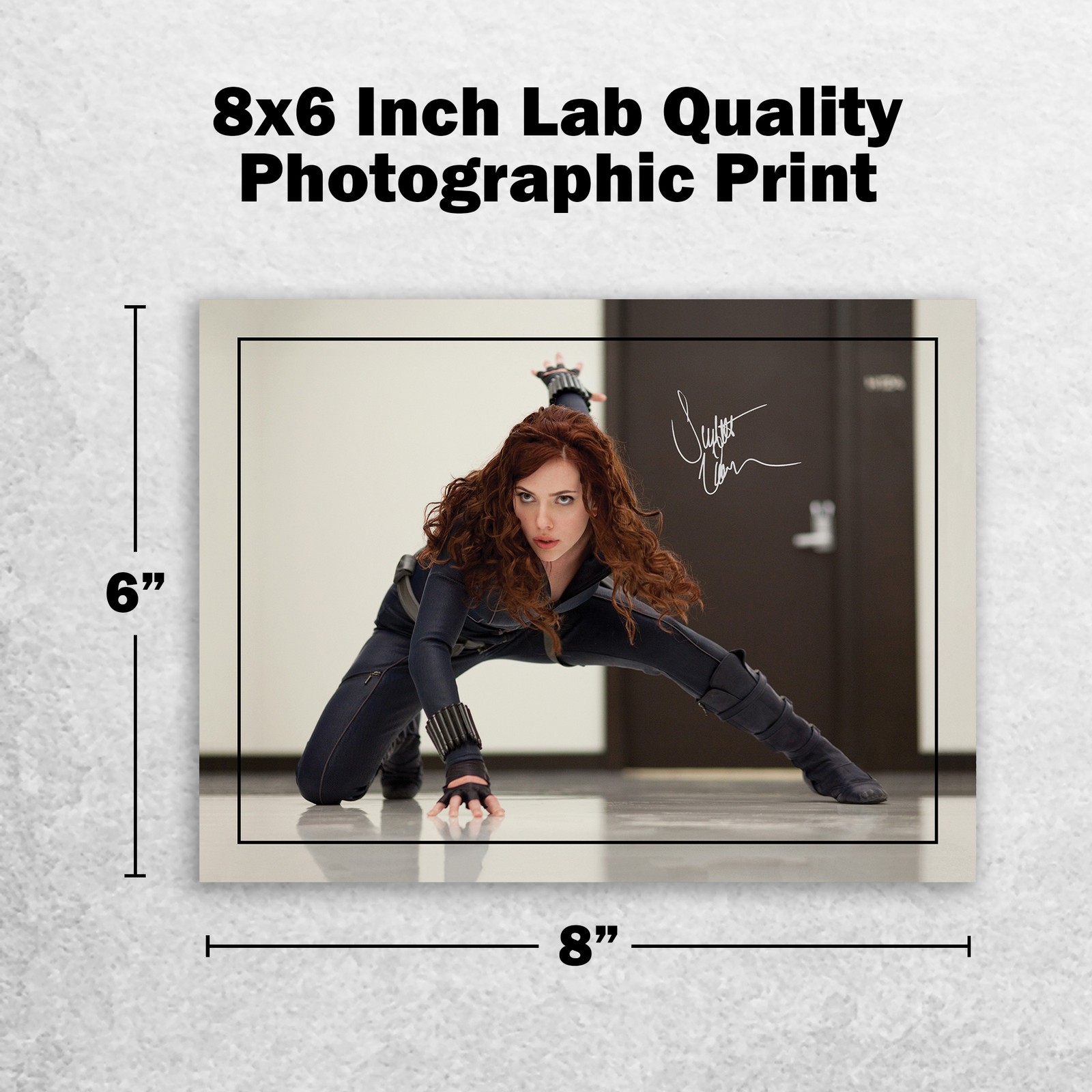 Scarlett Johansson Signed Autograph Photo Print 8×6 Black Widow Movie Star