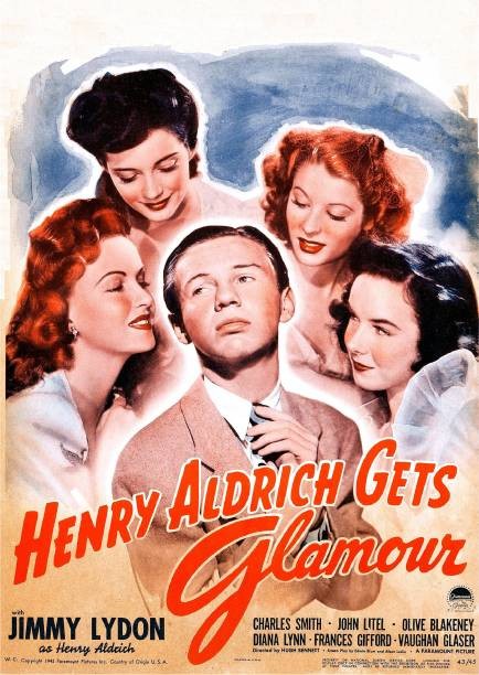 Historic Henry Aldrich Gets Glamour 1943 Movie Advertising Postcard