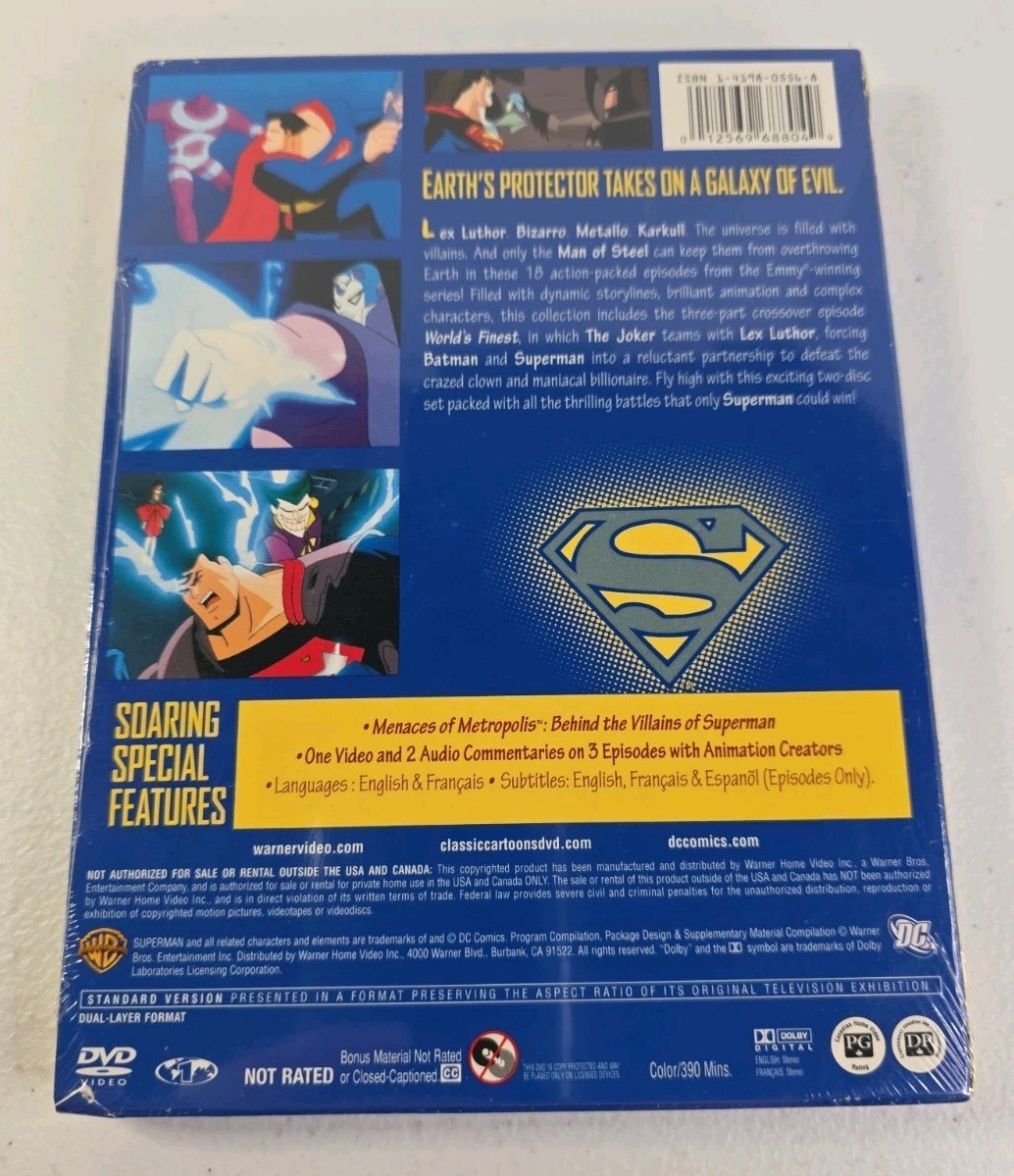 Superman: The Animated Series Volumes 1 & 2 (DVD 4-Disc) DC Brand New