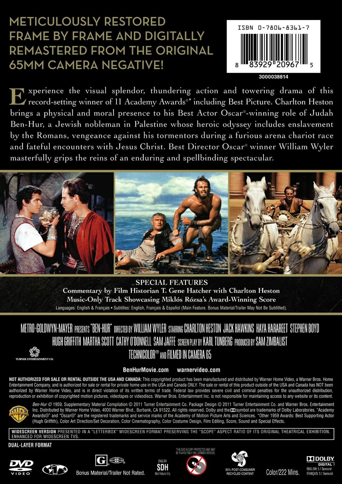 Ben-Hur DVD Charlton Heston NEW