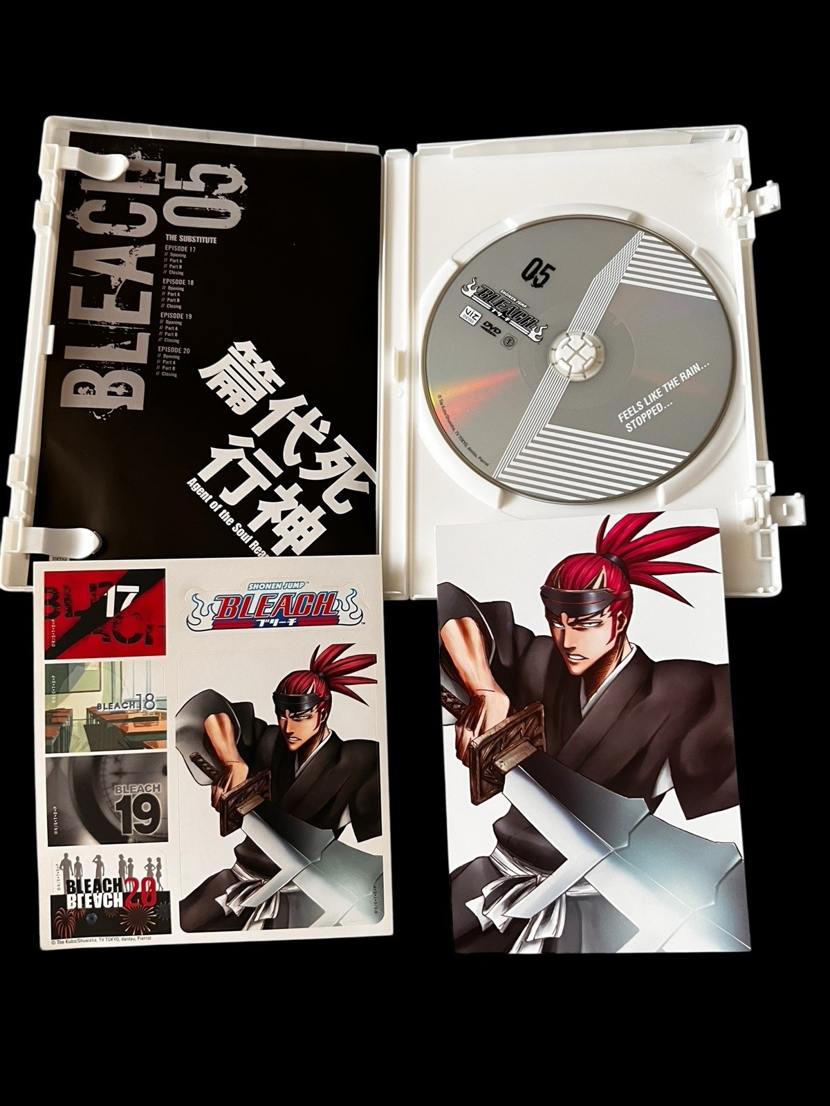 Shonen Jump Bleach DVDs Anime Lot Of 13 W/Patches Prints Stickers Ect. Excellent
