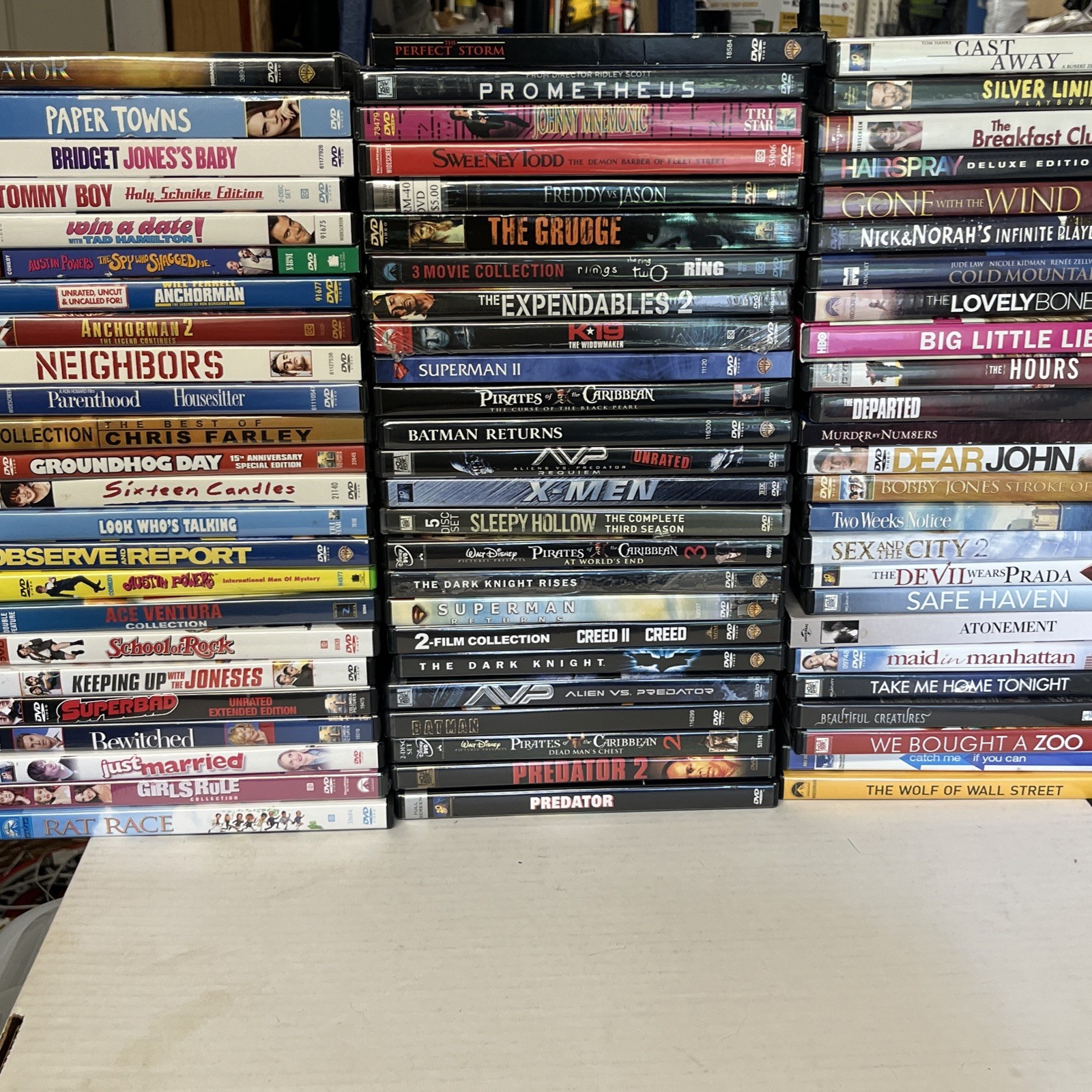 Lot of 125 DVDs Mixed Movies Mostly Adventure Action Thriller Drama Westerns
