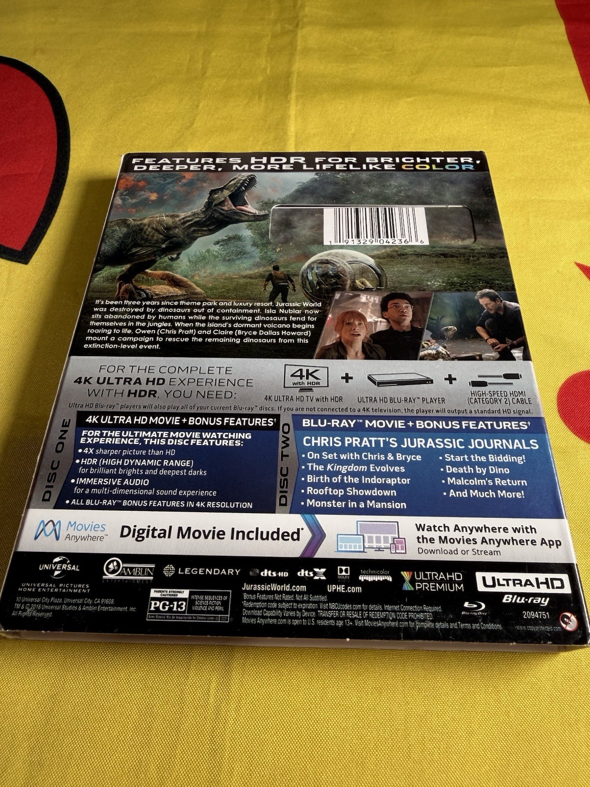 Jurassic World: Fallen Kingdom (Ultra HD, 2018)