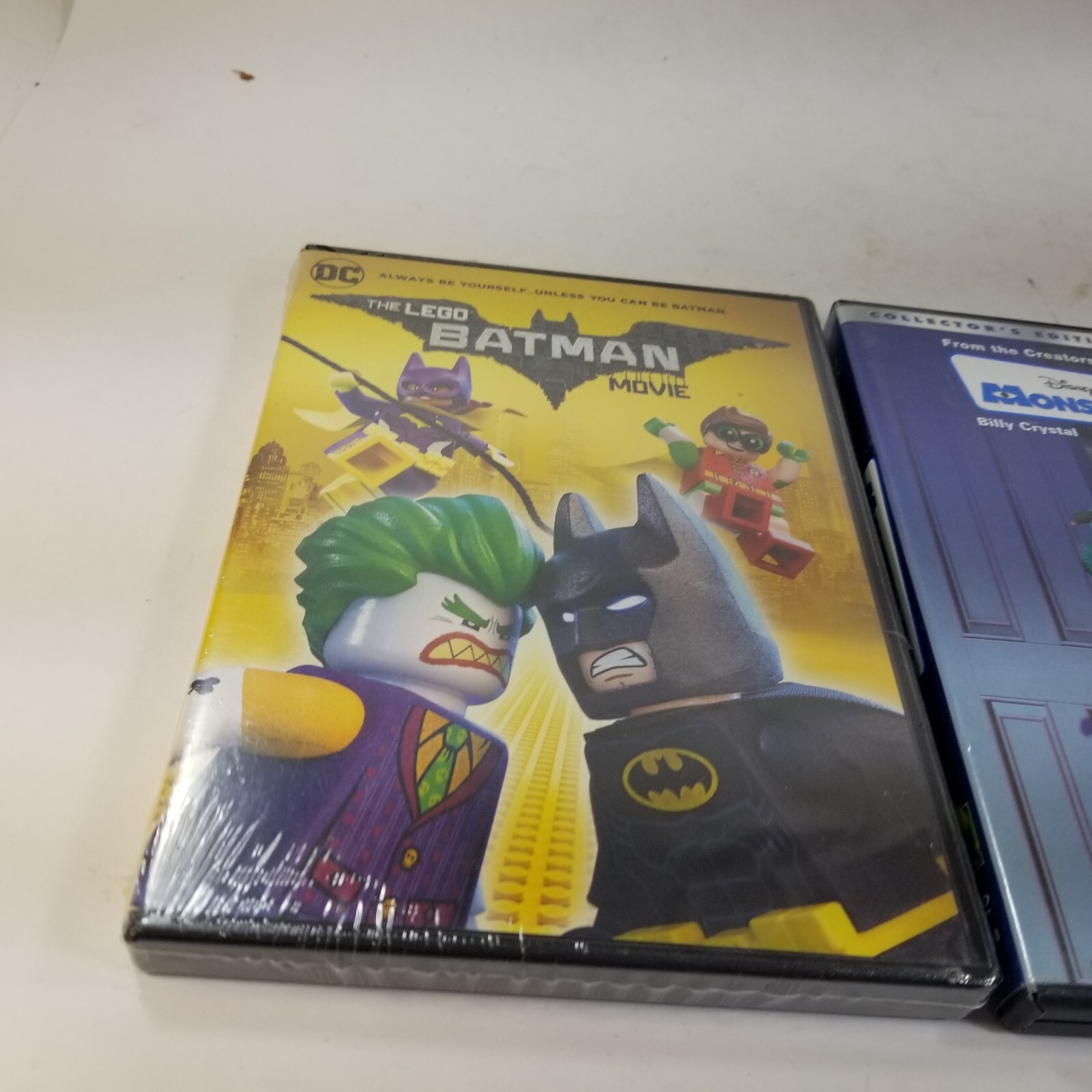 Monsters, Inc (Used) & THE LEGO BATMAN MOVIE (Sealed) – DVD Lot of 2 Kids Movies
