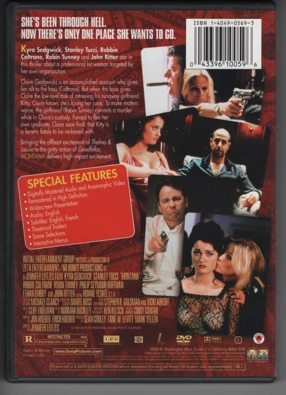 Montana (DVD 1998) Kyra Sedwick Stanley Tucci John Ritter FREE SHIPPING